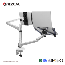 solid steel laptop holder Dual Stand Adjustable Height Rotatable Holder standard vesa mounting Best value